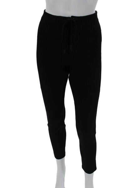 Rag & Bone Womens Cropped Ankle Pants Black Viscose Blend Size 6