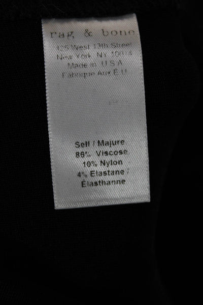 Rag & Bone Womens Cropped Ankle Pants Black Viscose Blend Size 6