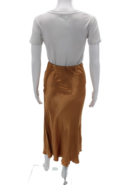 Bec & Bridge Women Straight Pencil Skirt Brown Knee Length Viscose Size 6