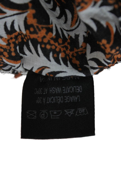 Isabel Marant Women Bodycon Mini Dress Black Cotton Zip Paisley Size 42