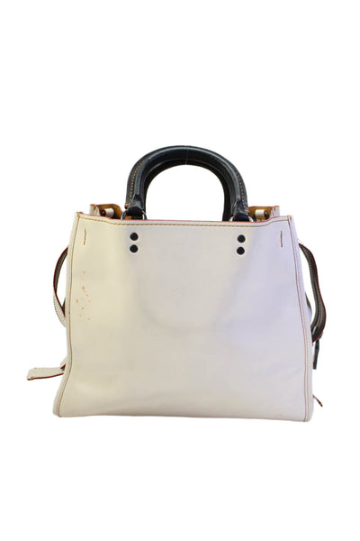 Coach Womens Leather Rogue Multi-Compartment Shoulder Bag White