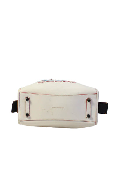 Coach Womens Leather Rogue Multi-Compartment Shoulder Bag White