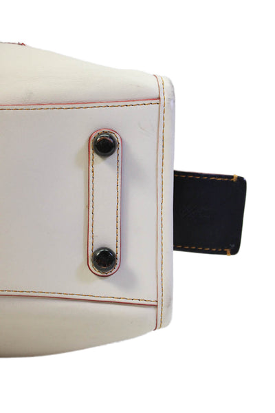 Coach Womens Leather Rogue Multi-Compartment Shoulder Bag White