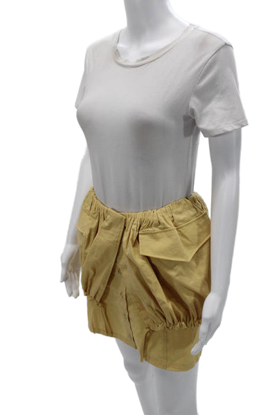 Jacquemus Womens Peasant Mini Skirt Beige Size 40