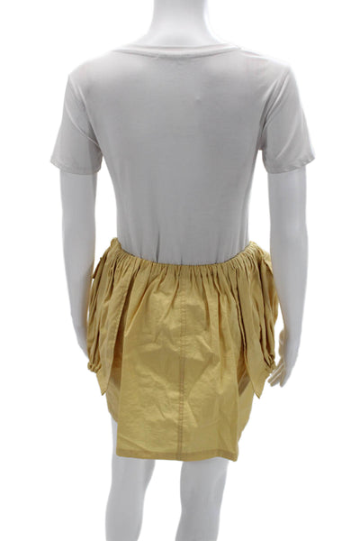 Jacquemus Womens Peasant Mini Skirt Beige Size 40