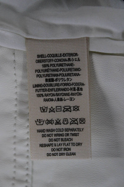 Free People Womens A-Line Mini Skirt White 100% Polyurethane Size 8