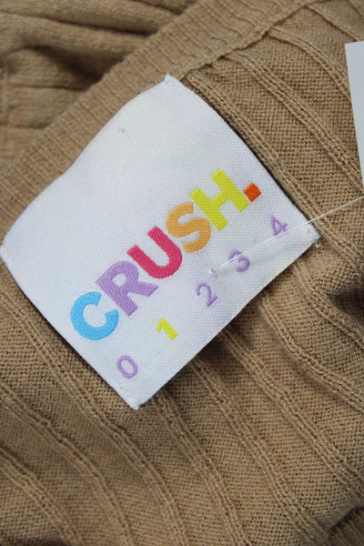 Crush Unisex Beige Striped Pullover Sweater Long Sleeve Round Neck Size 1