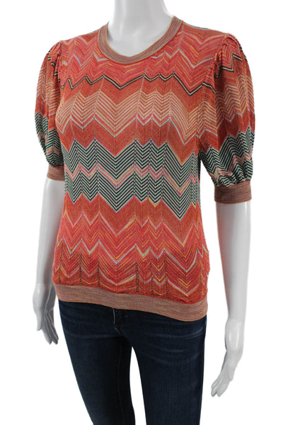 ASTR Womens Bohemian V-Neck Floral Yellow Short Sleeve Blouse Size S