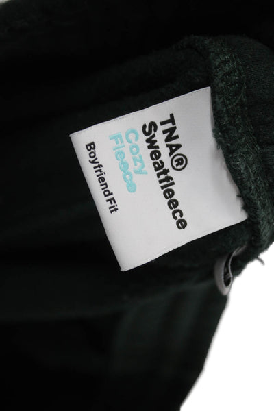 TNA Unisex Sweatpants Green Drawstring Size L