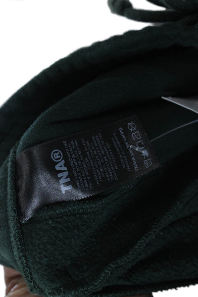 TNA Unisex Sweatpants Green Drawstring Size L