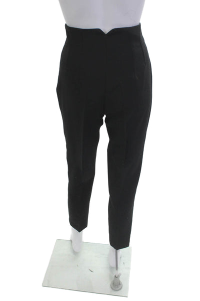 Zara Womens Black Ankle Dress Pants Polyester Classic Fall Size XS