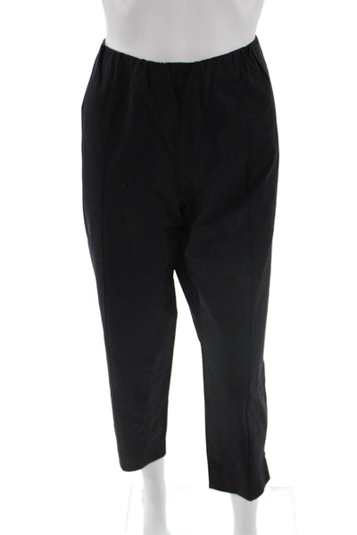 BASLER Womens Black Ankle Cropped Pants Polyester Size 12