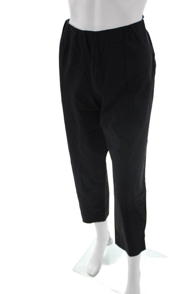 BASLER Womens Black Ankle Cropped Pants Polyester Size 12