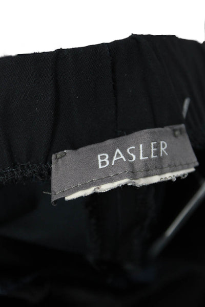 BASLER Womens Black Ankle Cropped Pants Polyester Size 12