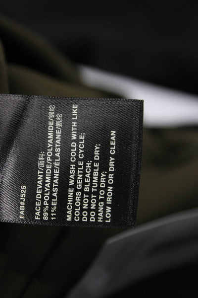 Lafayette 148 New York Women Ankle Dress Pants Green Polyamide Elastane Size 14