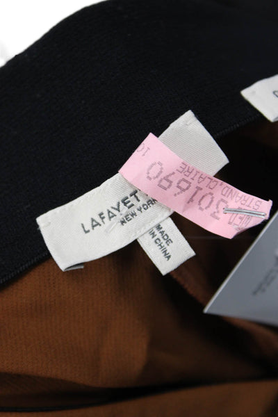 Lafayette 148 New York Women Ankle Cropped Dress Pants Brown Size 14