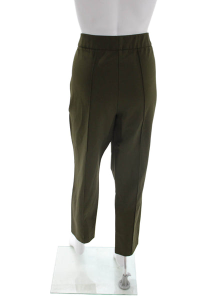 Lafayette 148 New York Women Ankle Dress Pants Green Zip 27in Inseam Size 14
