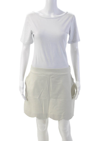 Vineyard Vines Womens Mini Skort Beige Solid Polyester Size 8