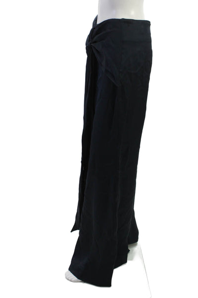 Silvia Tcherassi Womens Maxi Wrap Pants Dark Blue Viscose Size M