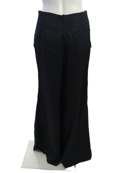 Silvia Tcherassi Womens Maxi Wrap Pants Dark Blue Viscose Size M