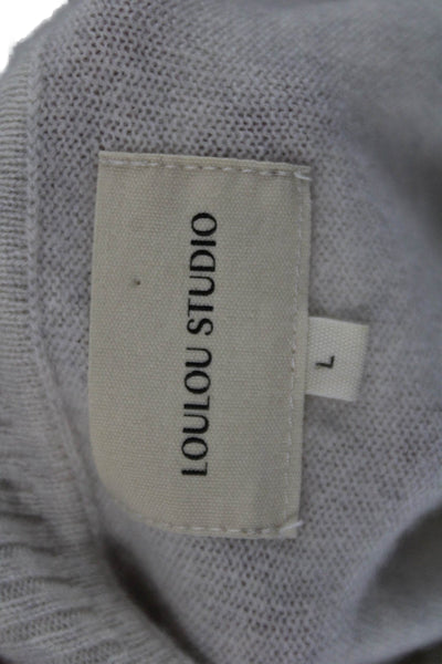 Loulou Studio Unisex Collared Sleeveless Cashmere Vest Beige Designer Size L