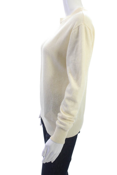 Kirna Zabete Unisex Beige Cashmere Pullover Crewneck Sweater Size M