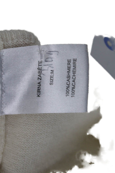 Kirna Zabete Unisex Beige Cashmere Pullover Crewneck Sweater Size M