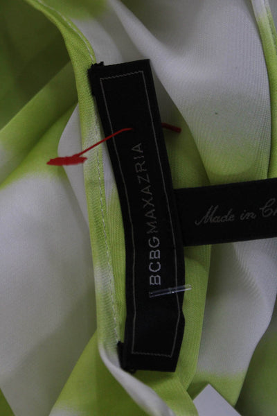 BCBGMAXAZRIA Womens Shift Tank Dress White Floral Mid-Calf Size 2XS