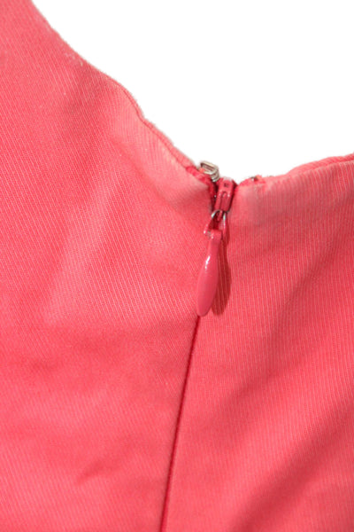 Milly Women Shirt Dress Pink Sleeveless Short Buckle Cotton Size 4