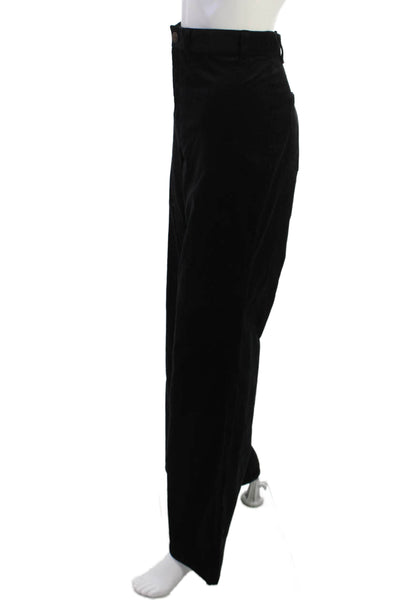 & Other Stories Womens Black Button Front Cotton Pants Size 10