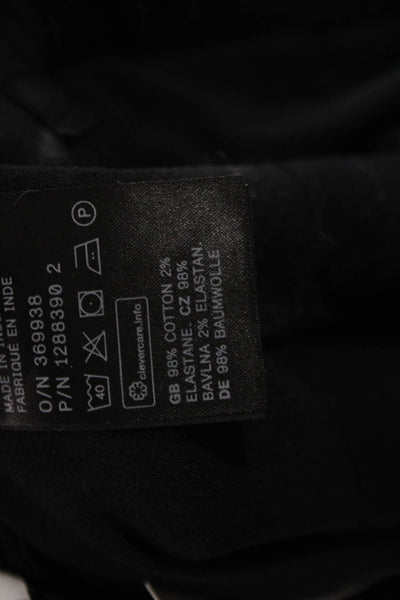 & Other Stories Womens Black Button Front Cotton Pants Size 10