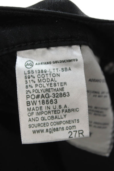 AG Adriano Goldschmied Women Ankle Skinny Black Low Rise Jeans Size 27