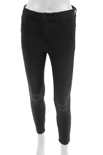 L'Agence Women Black Ankle Skinny Jeans Size 27