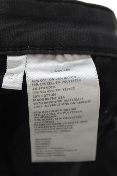 L'Agence Women Black Ankle Skinny Jeans Size 27