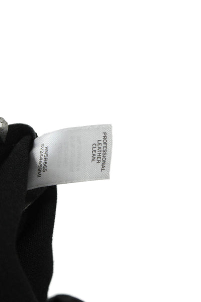 Leith Women Black Leather Biker Jogger Pants Zip Size L