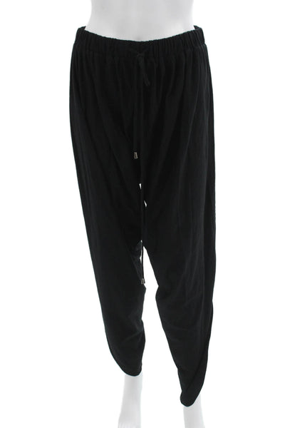 Bobi Unisex Harem Pants Black Drawstring Bohemian Size M