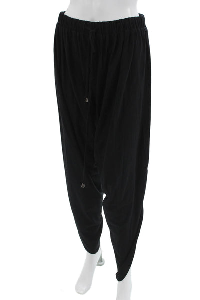 Bobi Unisex Harem Pants Black Drawstring Bohemian Size M