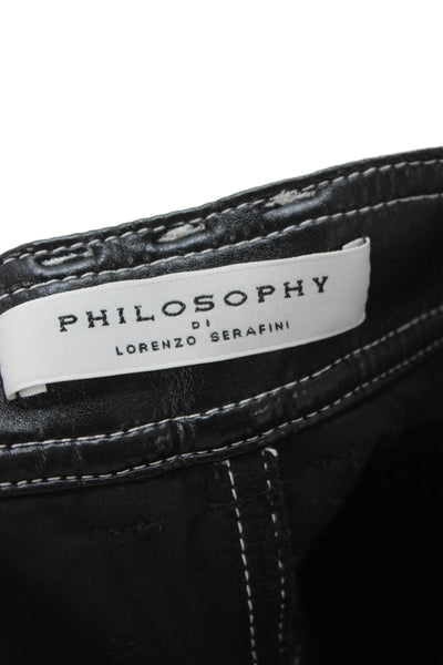 Philosophy Di Lorenzo Serafini Womens Cropped Dress Pants Black Size 6