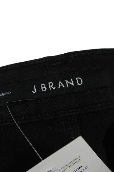 J Brand Women Cropped Skinny Jeans Black Low Rise Button Size 27