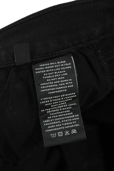 J Brand Women Cropped Skinny Jeans Black Low Rise Button Size 27