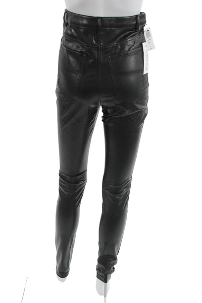 Wilfred Free Womens Black Biker Jegging Pants Button 100% Nylon Size 6