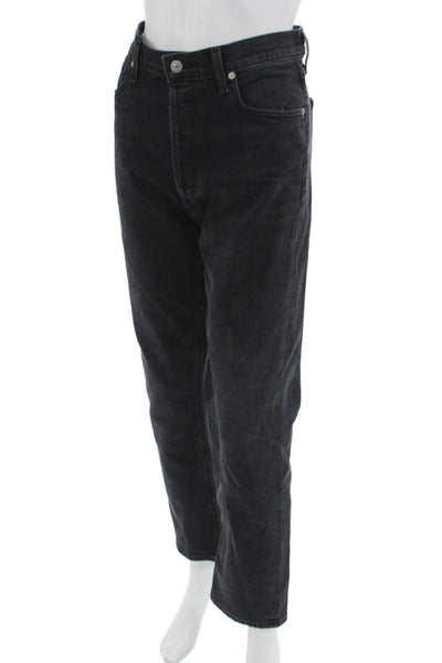 Citizens of Humanity Unisex Cropped Straight Jeans Gray High-Rise Size 28