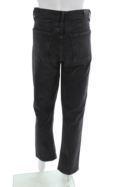 Citizens of Humanity Unisex Cropped Straight Jeans Gray High-Rise Size 28