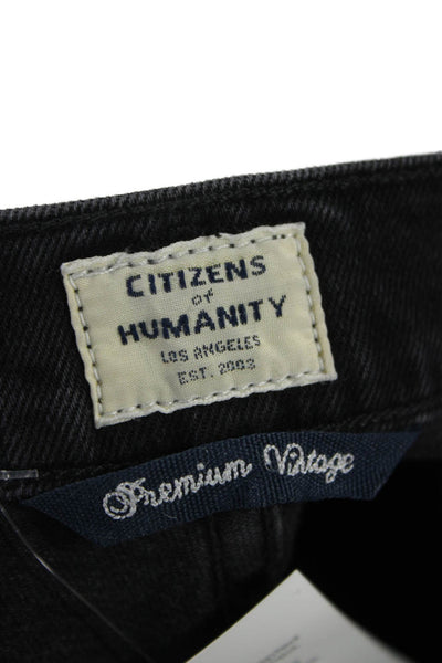 Citizens of Humanity Unisex Cropped Straight Jeans Gray High-Rise Size 28