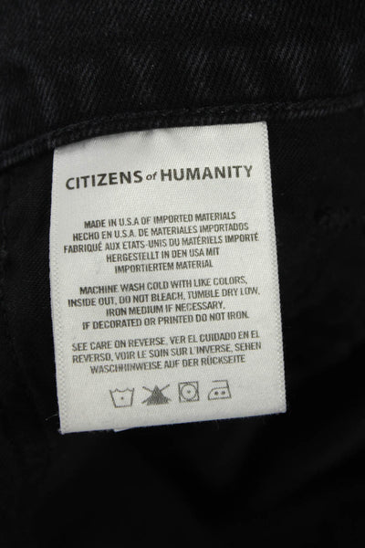 Citizens of Humanity Unisex Cropped Straight Jeans Gray High-Rise Size 28