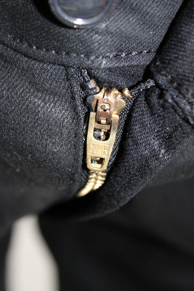 Good American Unisex Bermuda Shorts Black Button Size 27