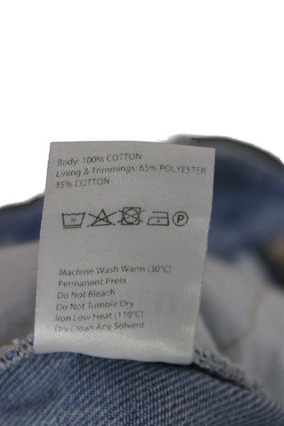 Nanushka Unisex Light Blue Cotton Drawstring 90s Solid Shorts Size L
