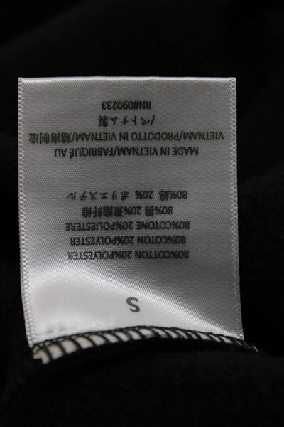 Essentials Unisex Pullover Sweatshirt Black Crewneck Cotton Size S