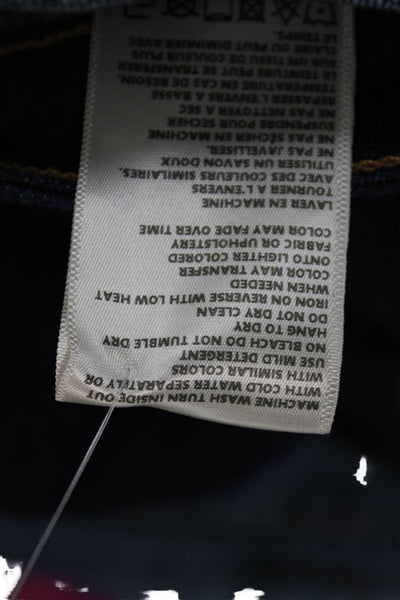 L Agence Women Dark Blue Straight Jeans High Rise 31 Inseam Size 26