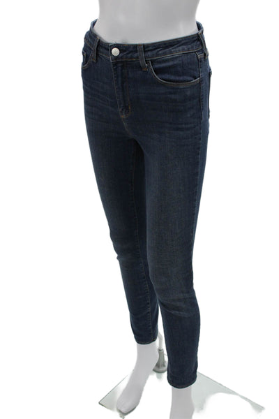 L Agence Womens Ankle Skinny Dark Blue High Rise Jeans Size 27